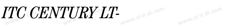 ITC CENTURY LT字体转换 ITC CENTURY LT字体转换